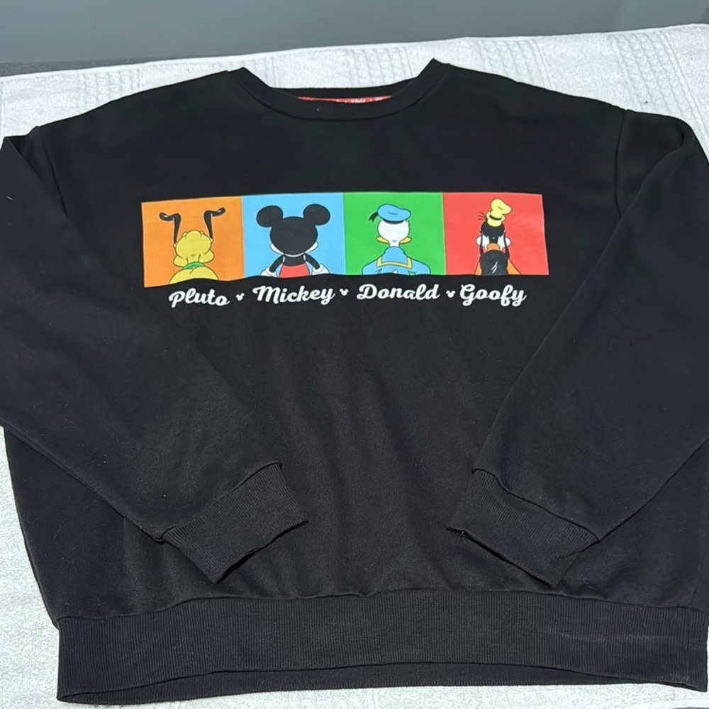Disney Crewneck Black Sweater with Mickey Mouse Design - Picture 3 of 5
